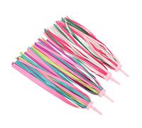 BESTonZON 4 Piezas Serpentinas para Manillar de Bicicleta Infantiles Accesorios Decorativos Coloridos para Niñas Cintas de Alta Densidad de Poliéster para Bicicletas con Borlas Que Vuelan