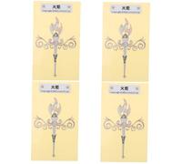 BESTonZON 4 Piezas stickers personalizados pegatinas guitarra incrustaciones de diapasón pegatinas guitarra electrica póster claro guitarra acustica pegatinas etiqueta engomada del clavijero