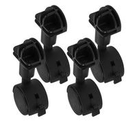 BESTonZON 4 Ruedas Giratorias de Plástico Negro para Muebles y Sillas de Oficina Alta Durabilidad y Compatibilidad Amplia Adecuado para Mesas y Armarios