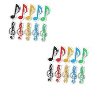 BESTonZON 40 Piezas carpeta notas musicales porta partituras sujeta libros clip libro música sujetapapeles con música marcadores clips papelería para papel piano Atril