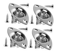 BESTonZON 4juegos Placa De Para Guitarra Eléctrica Instalación Diseño Ovalado De Cromado