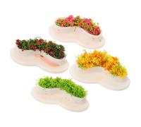 BESTonZON 4piezas Asiento Mini Lounge Banco De Jardín Miniatura Banco De Parque Miniatura Muebles para Muñecas Adorno De Comercial