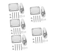 BESTonZON 5 Juegos De Soporte De Rodillo Para Cuerda Placas De Entrada Para Guitarra Placas Jack De Guitarra En Forma Entrada De Piezas De as Jack De a De