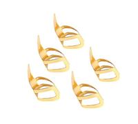 BESTonZON 5 Piezas Púa De Guitarra Dedo De La Guitarra Plumillas De Púas De De Pulgar Ajustable Púas Deslizar El Dedo De Bajo Palillos De Ukelele Golden