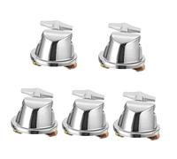BESTonZON 5 Piezas sintonizador de batería soporte de caja base de la de tom Accesorios para tambor Ajustador de tambor base de tom de aleación soporte de tom hierro plateado Silver