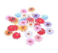BESTonZON 50 Botones de Madera para Manualidades Forma de Flor Botones Decorativos Pequeños para Coser Diseño Vintage de Margarita y Girasol Ideales para Proyectos DIY y Decoración de