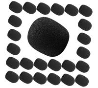 BESTonZON 50 Pcs Tapas De Micrófono Parabrisas De Micrófono De Mano Silenciador De Micrófono Protección Del Escudo Del Micrófono Accesorios De Micrófono Cubiertas De Micrófono Esponja Black