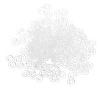 BESTonZON 500 Clips Forma de S Transparentes para Pulseras de Gomas Elásticas Conectores para Manualidades y Bricolaje Kit 500 Piezas para Telar y Creación de Pulseras