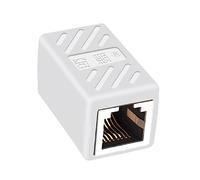 BESTonZON 5piezas Acoplador Ethernet Apantallado Conector In-Line Femenino Femenino De Blanco para Extensión De Cables