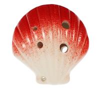 BESTonZON 6 ocarina instrumentos musicales organos musicales para niños para niños collar de conchas instrumento étnico instrumento musical portátil recuerdo rojo