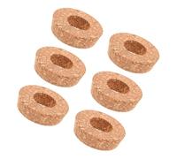 BESTonZON 6 Piezas Bloque de jarrón hidropónico jarrones de Pared para Flores florero de Probeta Tubos de propagación jarrones de Pared para Plantas de Interior Corcho Madera Marrón Claro