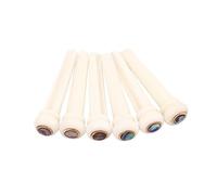 BESTonZON 6 Piezas clavijas de guitarra acustica puente metalico puente de bajo light guitarra acústica pin final de guitarra pasadores de puente de guitarra hueso de res alfiler Material