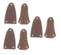 BESTonZON 6 Piezas cubiertas de barra de armadura de bajo eléctrico guitarra placa de cubierta del alma saltador caso de la forma de barra de armadura fundas de repuesto para truss rod latón