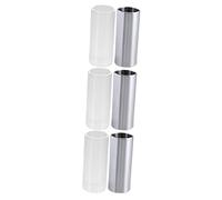 BESTonZON 6 Piezas diapositiva de guitarra estándar diver anillos tobogán eléctrico tobogán de cuello de botella guitarras Acero inoxidable Accesorios instrumento musical diapositivas