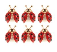 BESTonZON 6piezas Broche Antiexposición Mini Broches de Mariquita Joyería de Insectos Vintage Alfileres de Broche para Camisa Vestido Sombrero Bufanda Alfiler de Solapa de Cuello de Camisa