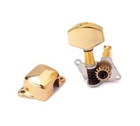 BESTonZON 6piezas Clavijas De Afinación Semicerradas Doradas Para Guitarra Acústica y Eléctrica Izquierda y Derecha Cabezas De Máquina De Reemplazo Incluye Accesorios Para Instalación