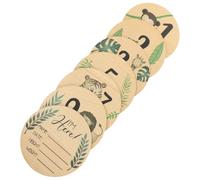 BESTonZON 7 Piezas Marcadores De Etapas De Madera Para Bebés Tarjetas Mensuales De Madera Para Anunciar El Nacimiento Color Natural Habitación