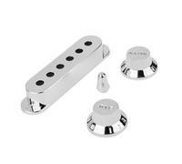 BESTonZON 7piezas Cubiertas De Pickup De Guitarra Cromadas Incluye Cubiertas De Single Coil Perillas De Tonos y Selector Para Guitarras Eléctricas