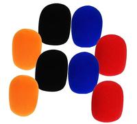 BESTonZON 8 Fundas de Esponja para Micrófono Ktv y Escenario, Cubiertas Sanitarias Que Reducen Ruidos No Deseados, Protección Resistente para Micrófonos de Mano