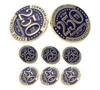 BESTonZON 8 Piezas Broche Patriótico 8 Piezas 3 CM para Día Veteranos y Día Independencia, Pin de Solapa de Aleación, Insignia Conmemorativa para Sombreros, Mochilas y Ropa, Accesorio