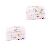 BESTonZON 8 Piezas Toallas Cuadradas Toallas Gasa Pequeño Pañuelo Clarinete Juguete Bebe Toallita Toalla Lactancia Toallita Bebe Bolsa Pañales Baberos Lavado Bebé