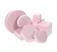 BESTonZON 8piezas Conjunto de Adornos Geométricos para Sesiones de Fotos Cubos para Accesorios de Fotografía de Producto para Decoración de Escritorio