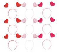 BESTonZON 9piezas Diadema Forma de Corazón Brillante para Mujer Accesorios Cabello de San Valentín para Fiestas de Cupido y Disfraces