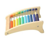 BESTonZON Ábaco de Madera Portátil para Herramienta Educativa Montessori para Cálculo y Juguete de Matemáticas para Desarrollar Coordinación y Habilidades Numéricas para Primaria y