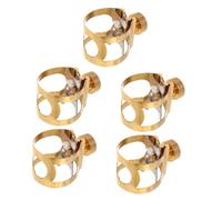 BESTonZON Abrazadera Bambu Saxo Alto 5 Piezas Abrazadera De Metal Saxo Ligadura De Saxofón Alto Saxofón Suministros Abrazadera Para De Saxofón Clip De De Saxofón Sujetador De Ligadura De Saxofón