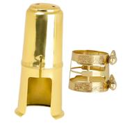 BESTonZON Abrazadera Metálica para Boquilla de Saxofón y Tenor con Doble Tornillo Accesorio Resistente y Fácil de Instalar para Kit de Saxofón y Clarinete