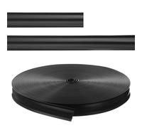 BESTonZON Accesorio para autocaravanas y campers, moldura lateral de PVC negra con inserto cubre tornillos, rollo de 1 unidad, fácil de instalar y sellado hermético para exteriores