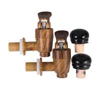 BESTonZON Accesorios para Barril de Vino 2 Juegos de Grifo y Tapón de Corcho de Plástico Resistente, Diseño Hermético Reutilizable para Cubo, Uso en Eventos y Hogar