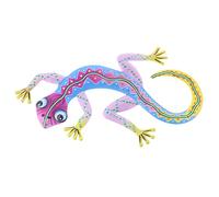 BESTonZON Adorno Geco decorativo azul decoración al aire libre Decoración de la pared decoración de guirnaldas muro adorno de jardín de metal decoración de metal adorno de geco planchar rosa