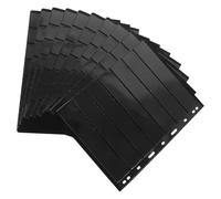 BESTonZON Álbum de Sellos 10 Hojas de Pvc Transparente Doble Cara Fondo Negro, Páginas de Stock Reutilizables para Coleccionar Sellos, Billetes y Monedas, Almacenamiento Organizador