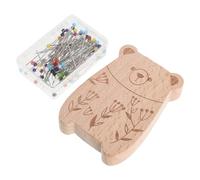 BESTonZON Alfiletero Magnético con Diseño de Gato, Organizador de Pines para Costura y Acolchado, Soporte Compacto con 100 Alfileres de Plástico, Accesorio Seguro y Práctico