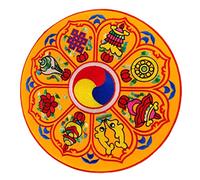BESTonZON Almohadilla para tazón tapete de cuenco tibetano cuenco posavasos tapete yoga colchoneta yoga estera del cuenco del sonido de buda almohadilla de cuenco de sonido paño