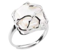 BESTonZON Anillo Abierto Ajustable para Mujer Diseño Vintage Envolvente Anillo de Dedo Irregular para Índice Joyería Ligera de Metal para Adolescentes y Damas