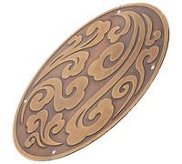 BESTonZON Aplique Redondo de Latón Tallado de 11 CM para Muebles bajo Cocina, Calcomanía Decorativa para Puertas y Armarios