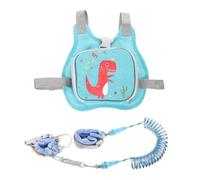 BESTonZON Arnés de Seguridad con Correa Reflectante para Niños Pequeños, Correa Ajustable de 1.5 M, Diseño de Dinosaurio Verde, Tela Suave para Bebés, Adecuado para Paseo y Viaje, un Set