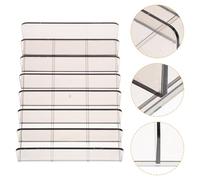 BESTonZON Bandeja Grande de Plástico Acrílico Transparente para Caja Registradora Compartimentos Múltiples Organizador Portátil Monedas Set de 2 Unidades para Oficina y Comercio