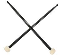 BESTonZON Baquetas De Doble Punta De Nailon Negras, Para Batería y Percusión, Juego De 2 Unidades, Ideales Para Práctica, Batería Clásica y Tambor, Duraderas y Multipropósito