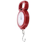 BESTonZON Báscula manual para colgar de 10 kg, portátil, mecánica, de mano, equilibrio de resorte para pesca, cocina, equipaje, viajes, pequeño bolsillo, herramienta de medición de peso con gancho