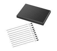 BESTonZON Base Grande para Pinzas de Cocodrilo de Pintura de Maquetas Plástico Negro 10 Clips Cabezal Blando Soporte para Colorear Manualidades y Bricolaje Herramienta para Secado y