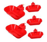 BESTonZON Bebederos Automáticos para Aves De Corral Grandes 5 Unidades, Tazas De Agua para Pollos, Patos y Gansos, Material PP Antipérdida, Sistema De Riego para Granjas y Gallineros