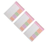 BESTonZON Bloc de Notas Planificador Personal A5 Rosa, 3 Libros, sin Fecha, con 52 Hojas a Doble Cara para Gestión Semanal de Tareas, Autodisciplina y Organización Diaria en Oficina, Hogar