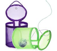 BESTonZON Bolsa de Almacenamiento de Hilo 2 Pcs Orificio Dispensador para Herramientas de Tejido y Agujas, Organizador de Accesorios para Principiantes y Expertos en Labores de Crochet