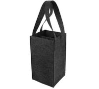 BESTonZON Bolsa de Fieltro Negra para Vino Capacidad para 4 Botellas, Compartimento Interno Extraíble y Diseño Plegable, Adecuado para Regalos y Transporte Seguro