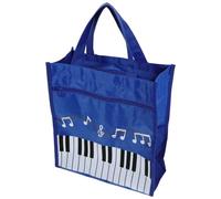BESTonZON Bolso Tote Musical Con Asas Para Mujer y Niña Diseño Nota Musical Práctico y Ligero Para Almacenamiento Portátil Para Libros y Compras Color Azul Elegante