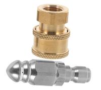 BESTonZON Boquilla de Manguera de Jardín de Inoxidable Rápido Acoplamiento Boquilla de Alta Presión para Limpieza Exterior y Riego Juego de y Ligera para Profesional y Doméstico
