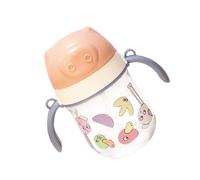 BESTonZON Botella Antigoteo para Bebés con Pajita y Asa Azul Taza Portátil para Pequeños Material PP Seguro y Fácil de Limpiar para Alimentación Infantil